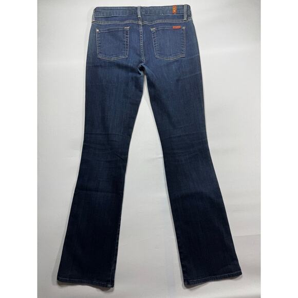 7 For All Mankind Women's The Skinny Bootcut Blue Denim Jeans - Size 30 (30x32) - Picture 2 of 6